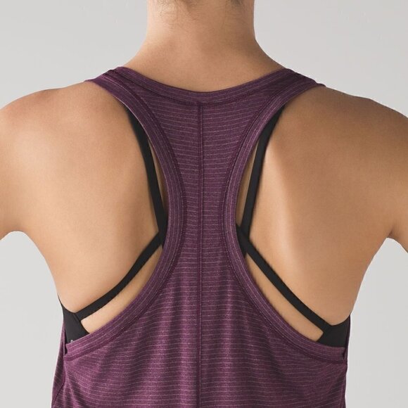 Lululemon Tie It Up Singlet Heathered Plum Size 4 - Picture 4 of 11